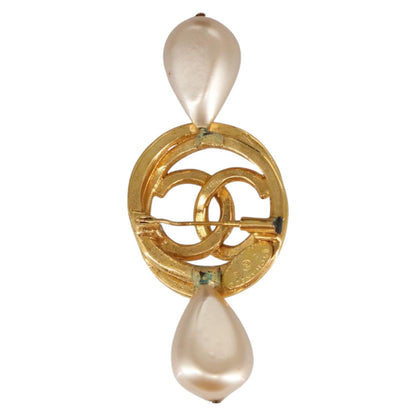 CHANEL COCO Mark Brooch metal Gold CC 97757