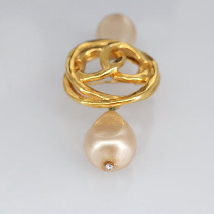 CHANEL COCO Mark Brooch metal Gold CC 97757
