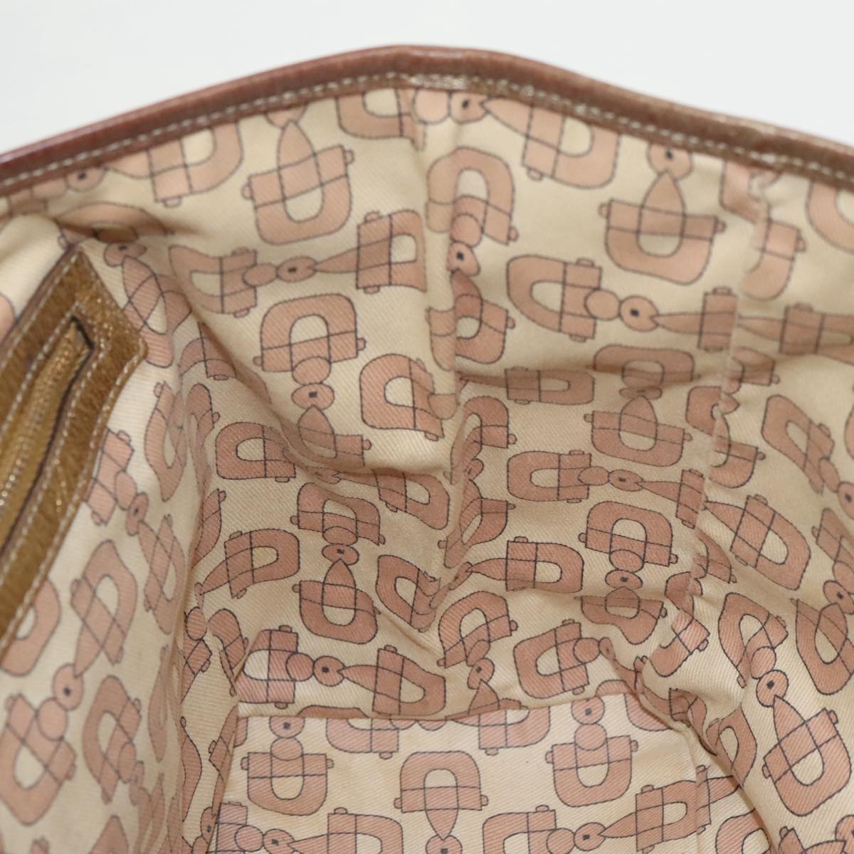 GUCCI GG Canvas Sherry Line Tote Bag Beige Gold pink 137396  98092
