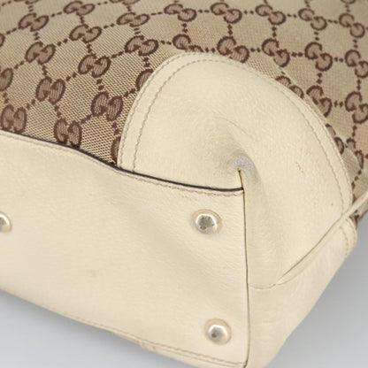 GUCCI GG Canvas Web Sherry Line Tote Bag Beige Gold Red 181779  98094