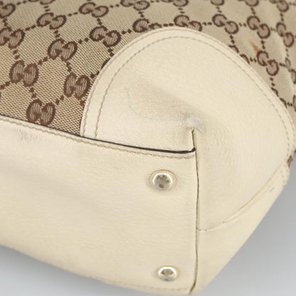 GUCCI GG Canvas Web Sherry Line Tote Bag Beige Gold Red 181779  98094