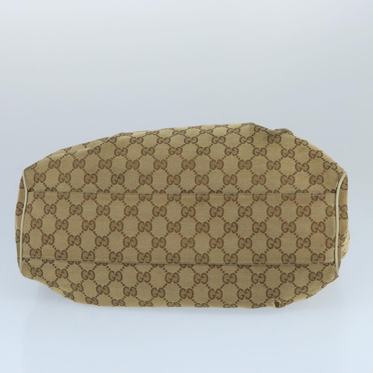 GUCCI GG Canvas Tote Bag Beige Gold 211944  98334