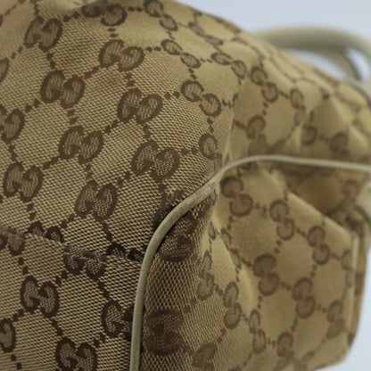 GUCCI GG Canvas Tote Bag Beige Gold 211944  98334