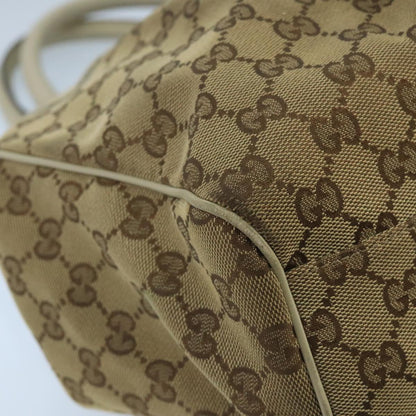 GUCCI GG Canvas Tote Bag Beige Gold 211944  98334