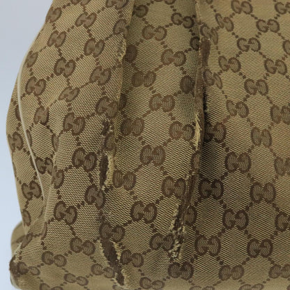 GUCCI GG Canvas Tote Bag Beige Gold 211944  98334