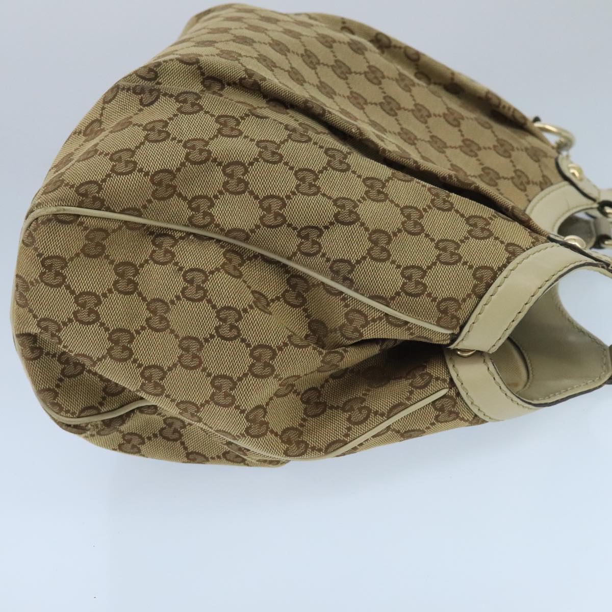 GUCCI GG Canvas Tote Bag Beige Gold 211944  98334