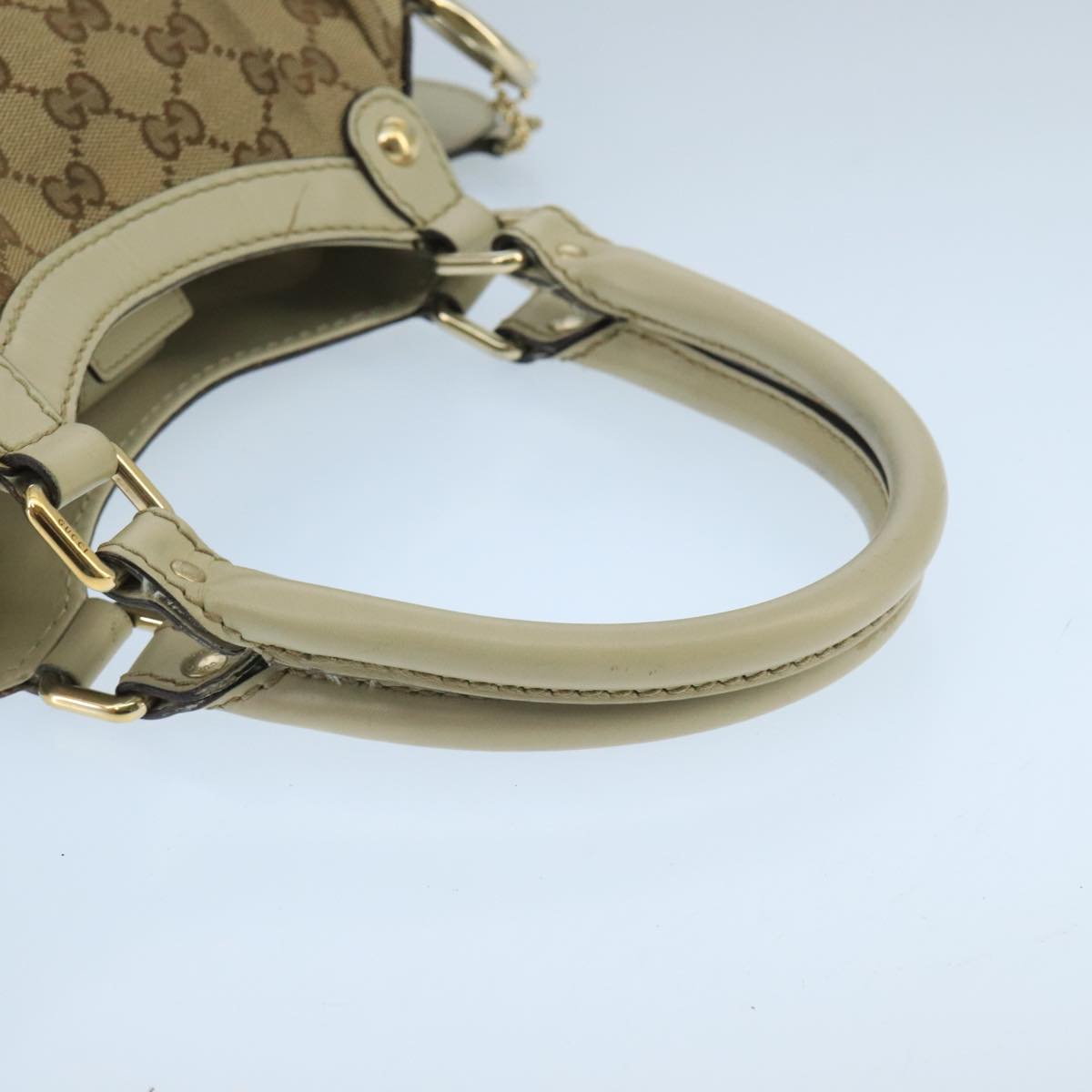 GUCCI GG Canvas Tote Bag Beige Gold 211944  98334