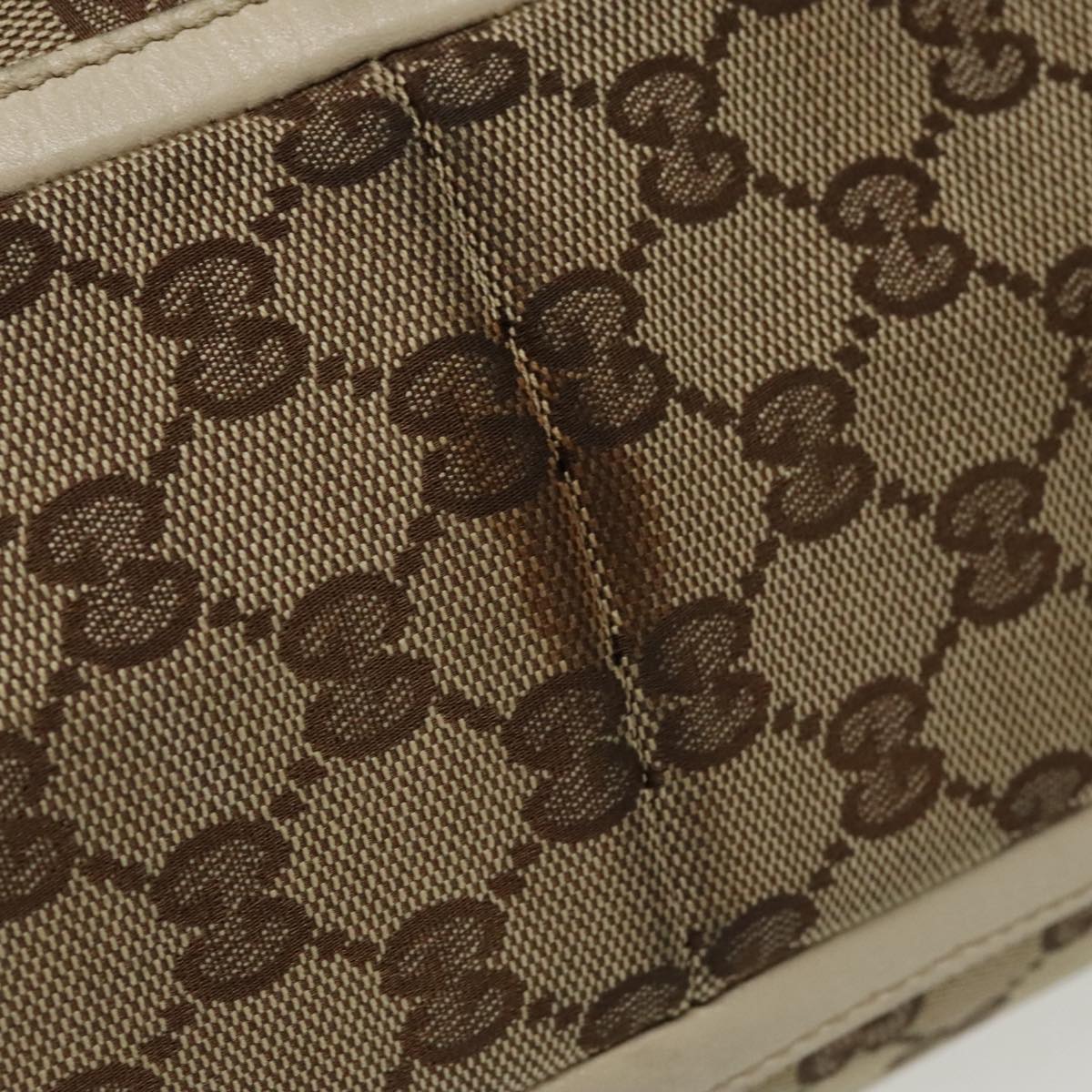 GUCCI GG Canvas Tote Bag Beige Gold 170004  98399