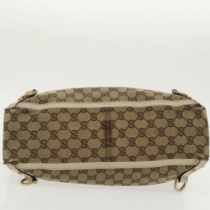 GUCCI GG Canvas Tote Bag Beige Gold 170004  98399