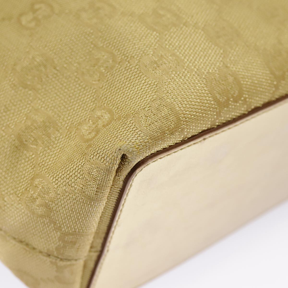 GUCCI GG Canvas Tote Bag Gold Tone Gold 002 1099  98426