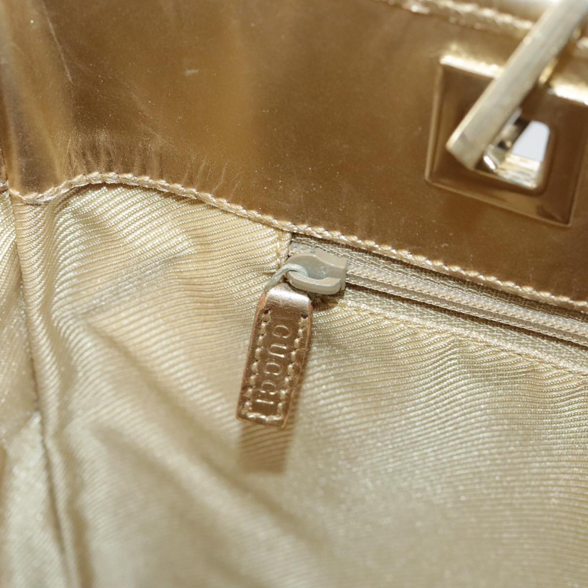 GUCCI GG Canvas Tote Bag Gold Tone Gold 002 1099  98426