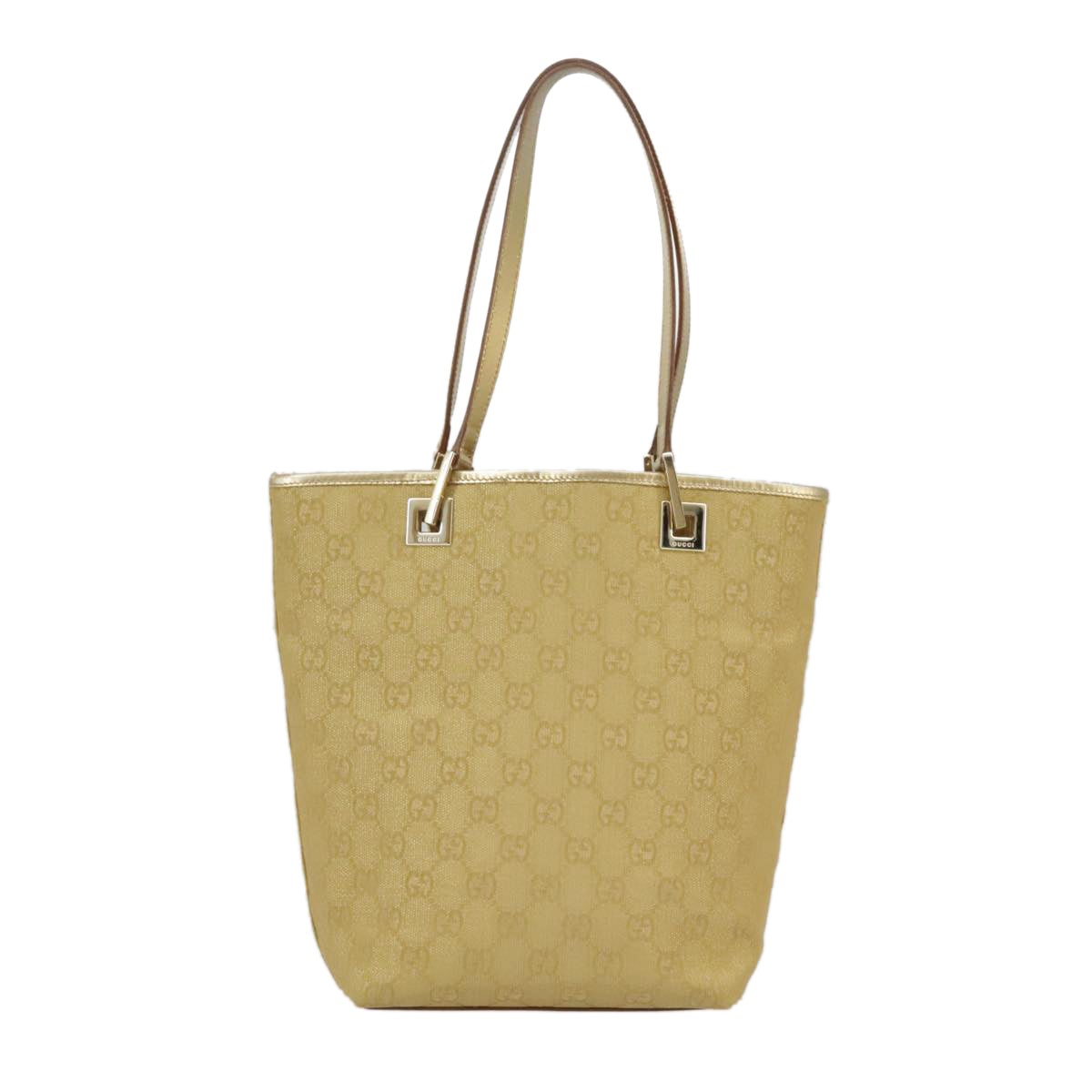GUCCI GG Canvas Tote Bag Gold Tone Gold 002 1099  98426