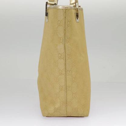 GUCCI GG Canvas Tote Bag Gold Tone Gold 002 1099  98426