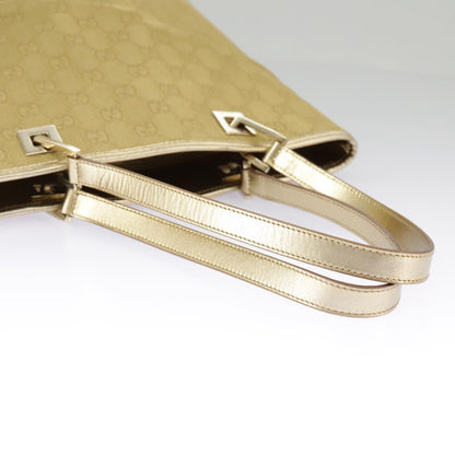 GUCCI GG Canvas Tote Bag Gold Tone Gold 002 1099  98426