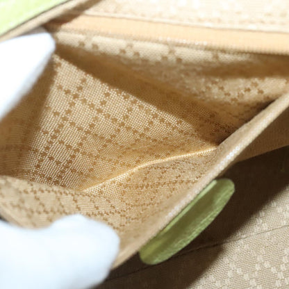 GUCCI Bamboo Hand Bag Suede 2way Gold Light green 000 122 0316  98469