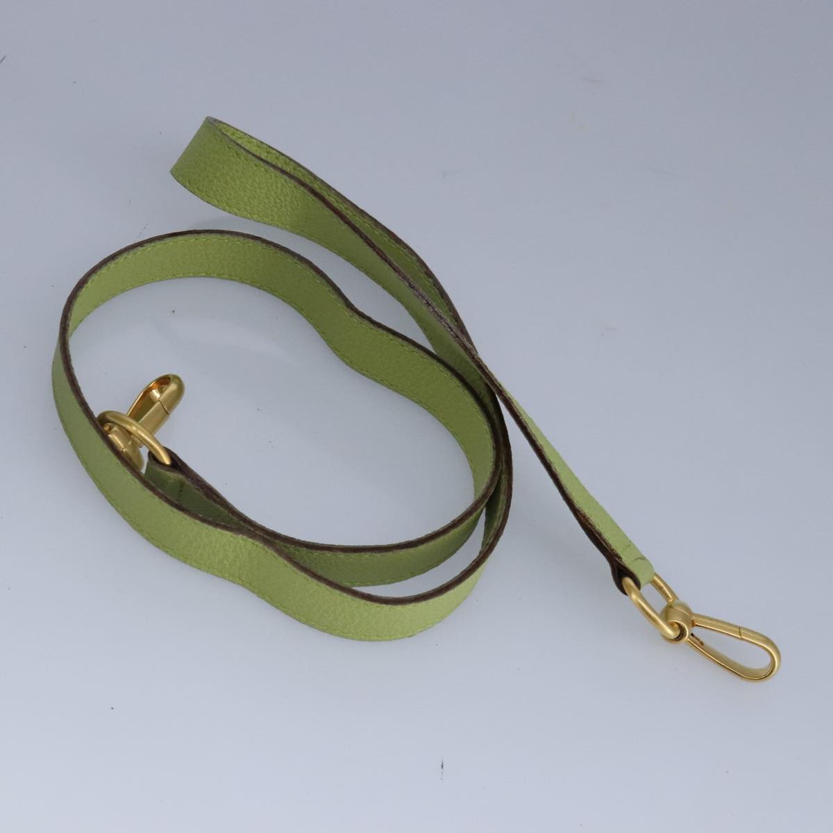 GUCCI Bamboo Hand Bag Suede 2way Gold Light green 000 122 0316  98469