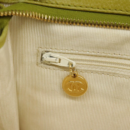 CHANEL Matelasse Waist bag Caviar Skin Gold Light green CC 98580