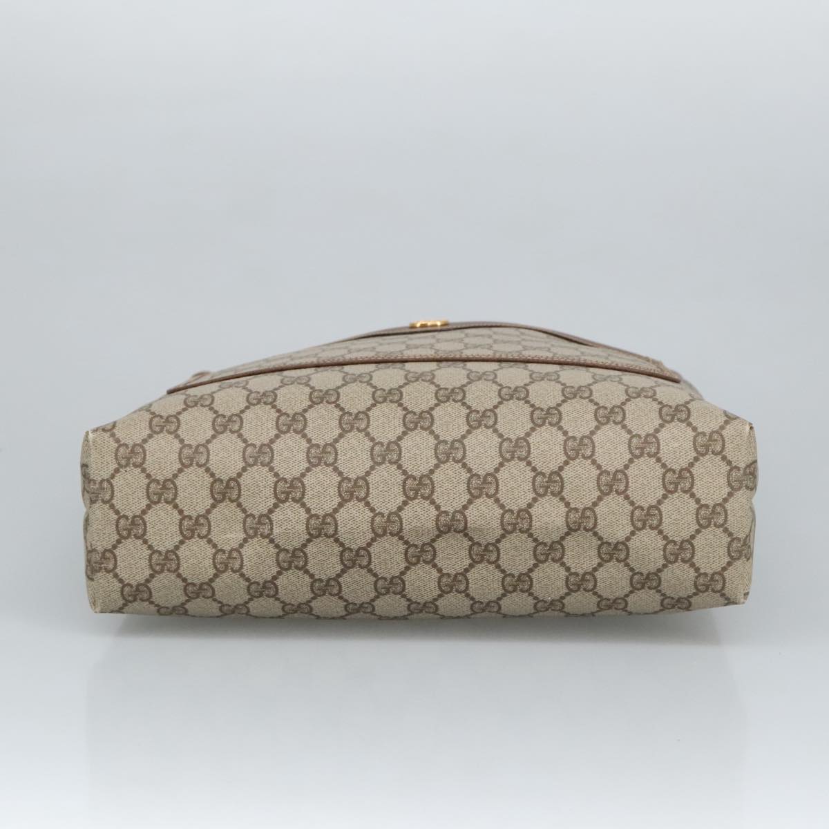 GUCCI GG Supreme Web Sherry Line Tote Bag PVC Beige Gold 002 123 6487  98704