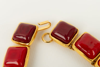 Collier en pte de verre Chanel 1990s