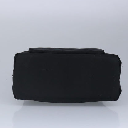GUCCI Bamboo Hand Bag Nylon 2way Black Silver  99165