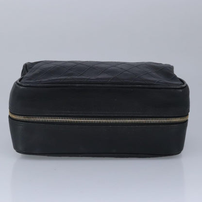 CHANEL Clutch Bag Lamb Skin Black CC 99481