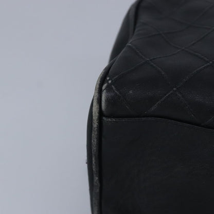 CHANEL Clutch Bag Lamb Skin Black CC 99481