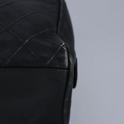 CHANEL Clutch Bag Lamb Skin Black CC 99481