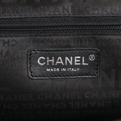 CHANEL Camelia Chain Shoulder Bag Canvas Purple CC 99854A