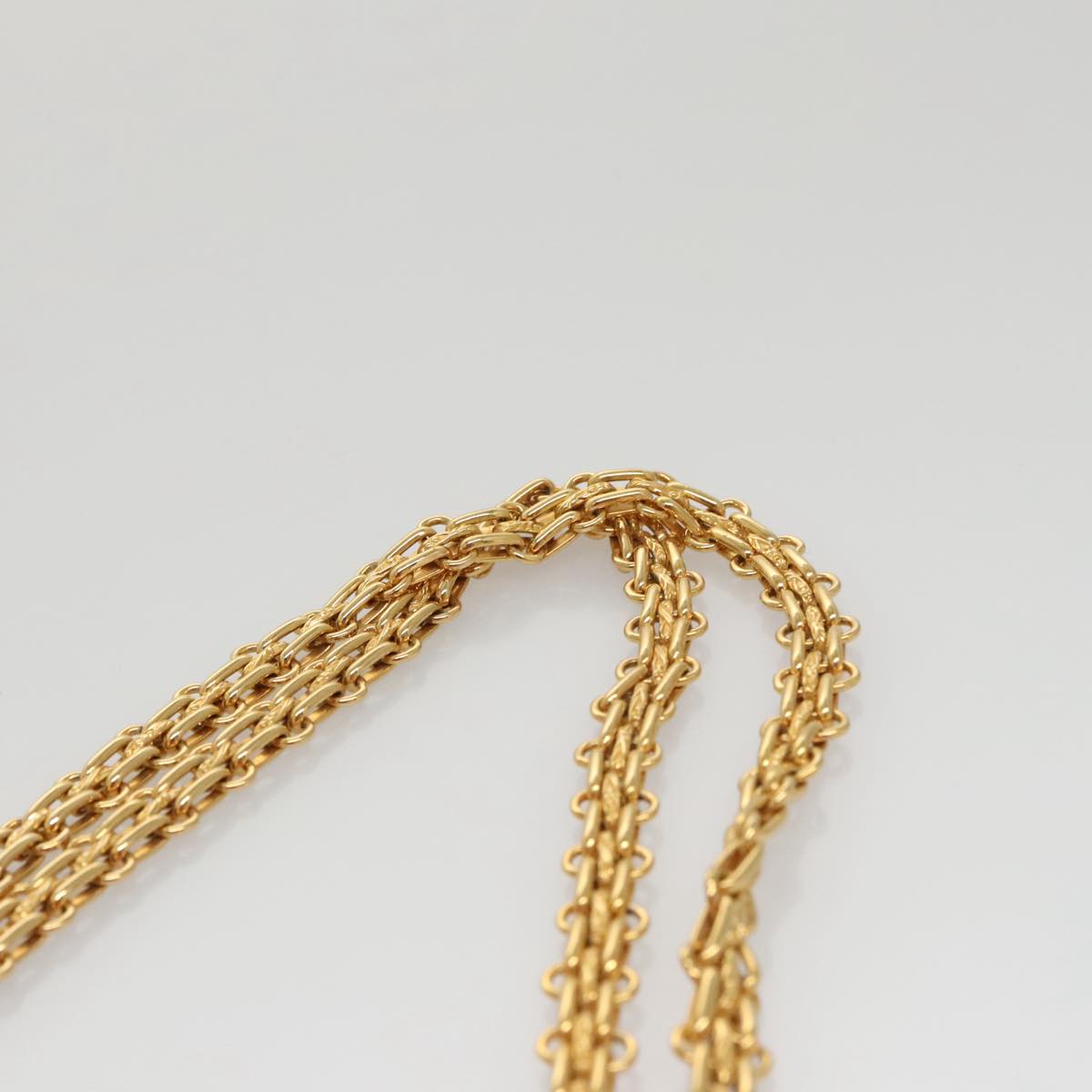 CHANEL Matelasse Chain Shoulder Bag Cotton Red Gold CC 99908
