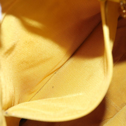 CHANEL Matelasse Hand Bag Lamb Skin Yellow CC 99932