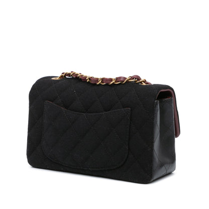 Chanel Sac Mini Rectangular Felt Paris-Hamburg Charms Flap