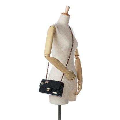 Chanel Sac Mini Rectangular Felt Paris-Hamburg Charms Flap