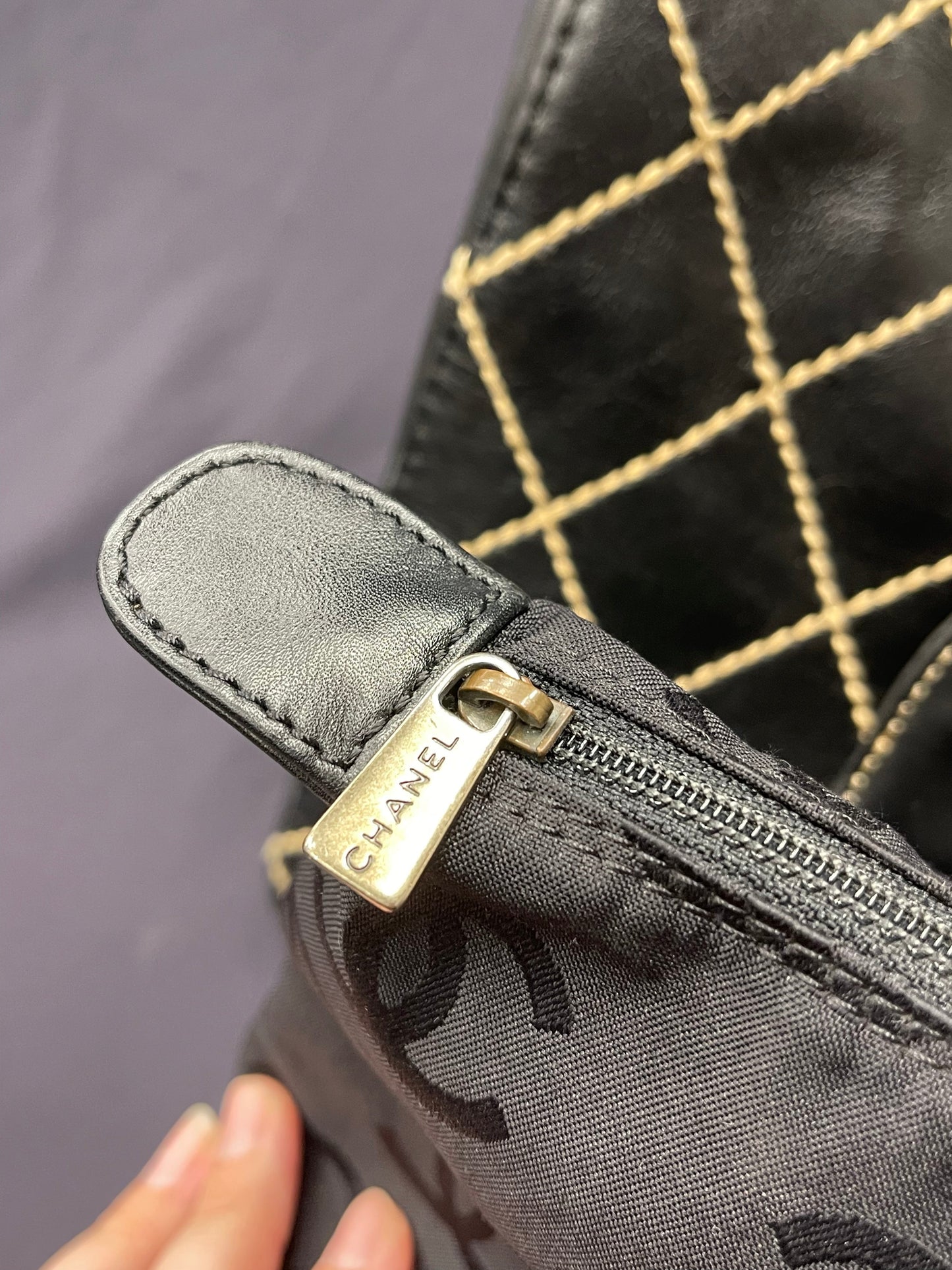 Chanel Wild Stitch Boston Black Tote