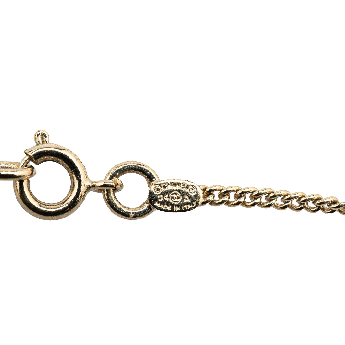 Gold Chanel Gold Plated CC No. 5 Perfume Bottle Charm Bracelet