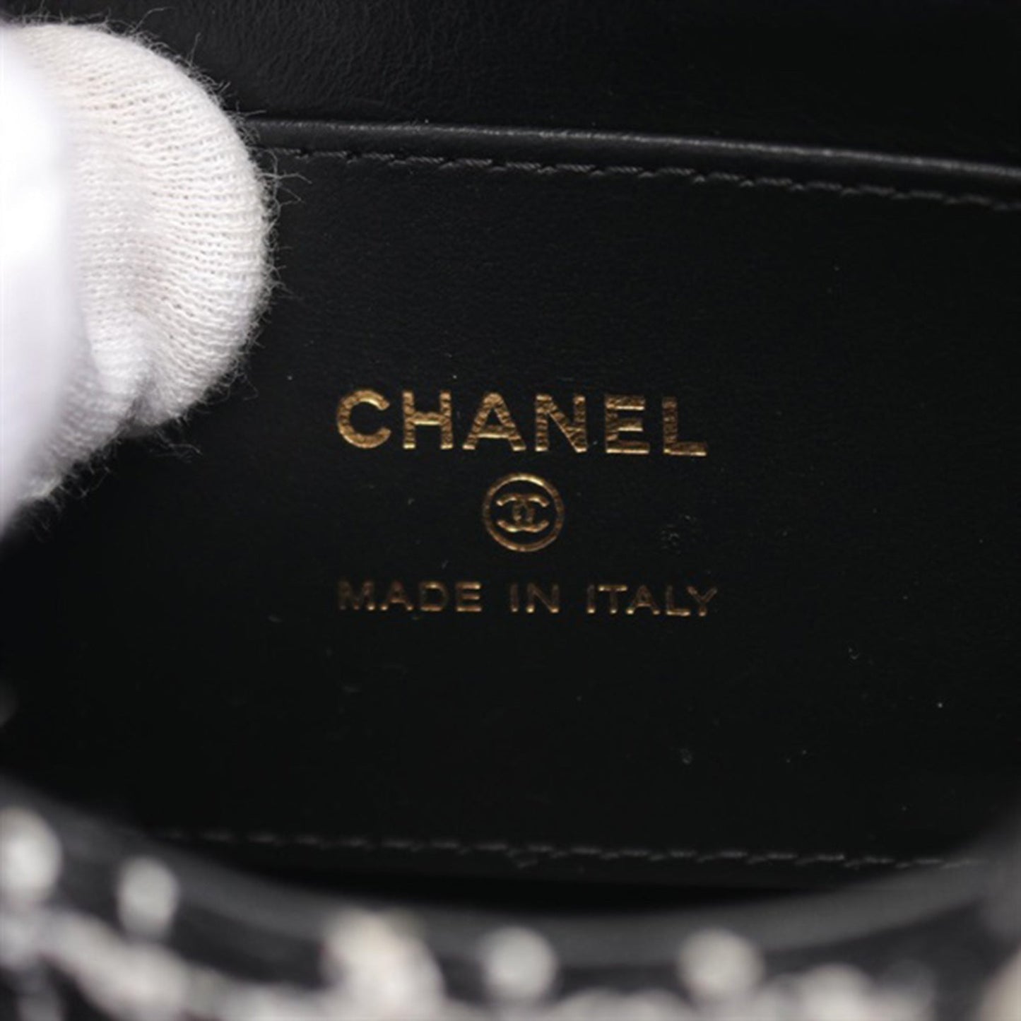Black Chanel Nano Tweed Kelly Clutch on Chain Satchel