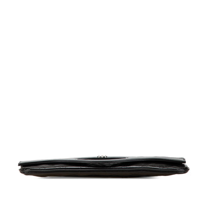Black Chanel Large Shiny Crumpled Calfskin 31 Clutch