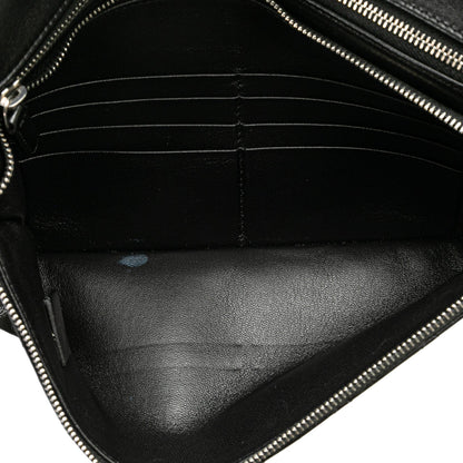 Black Chanel Large Shiny Crumpled Calfskin 31 Clutch