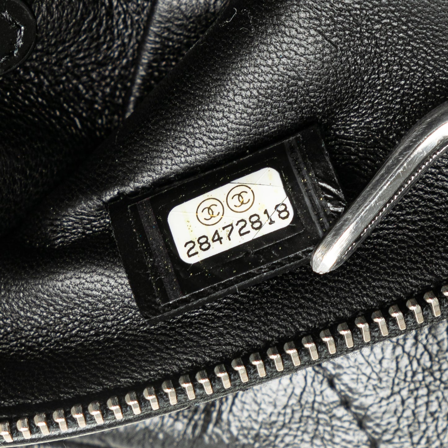Black Chanel Large Shiny Crumpled Calfskin 31 Clutch
