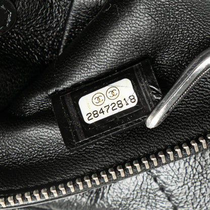 Black Chanel Large Shiny Crumpled Calfskin 31 Clutch