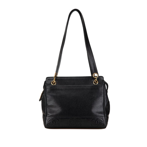 Black Chanel Triple CC Caviar Shoulder Bag