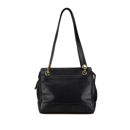 Black Chanel Triple CC Caviar Shoulder Bag
