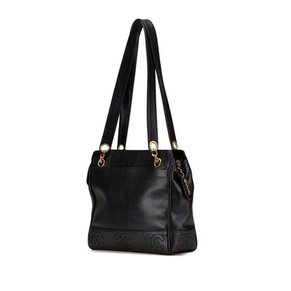 Black Chanel Triple CC Caviar Shoulder Bag