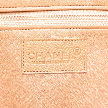 Brown Chanel Large Quilted Grained Calfskin Bowler Handbag