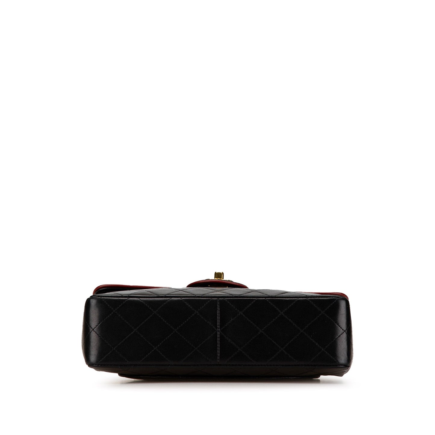 Black Chanel CC Bicolor Quilted Lambskin Single Flap Shoulder Bag