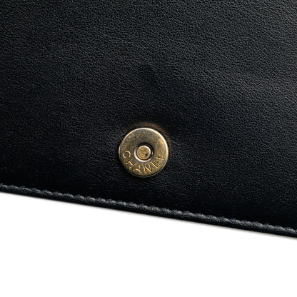 Black Chanel Quilted Aged Calfskin Gabrielle Wallet On Chain Crossbody Bag