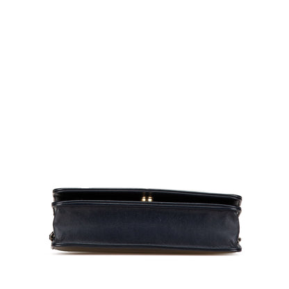 Black Chanel Quilted Aged Calfskin Gabrielle Wallet On Chain Crossbody Bag