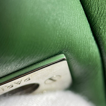 Green Chanel Jumbo Classic Patent Double Flap Shoulder Bag