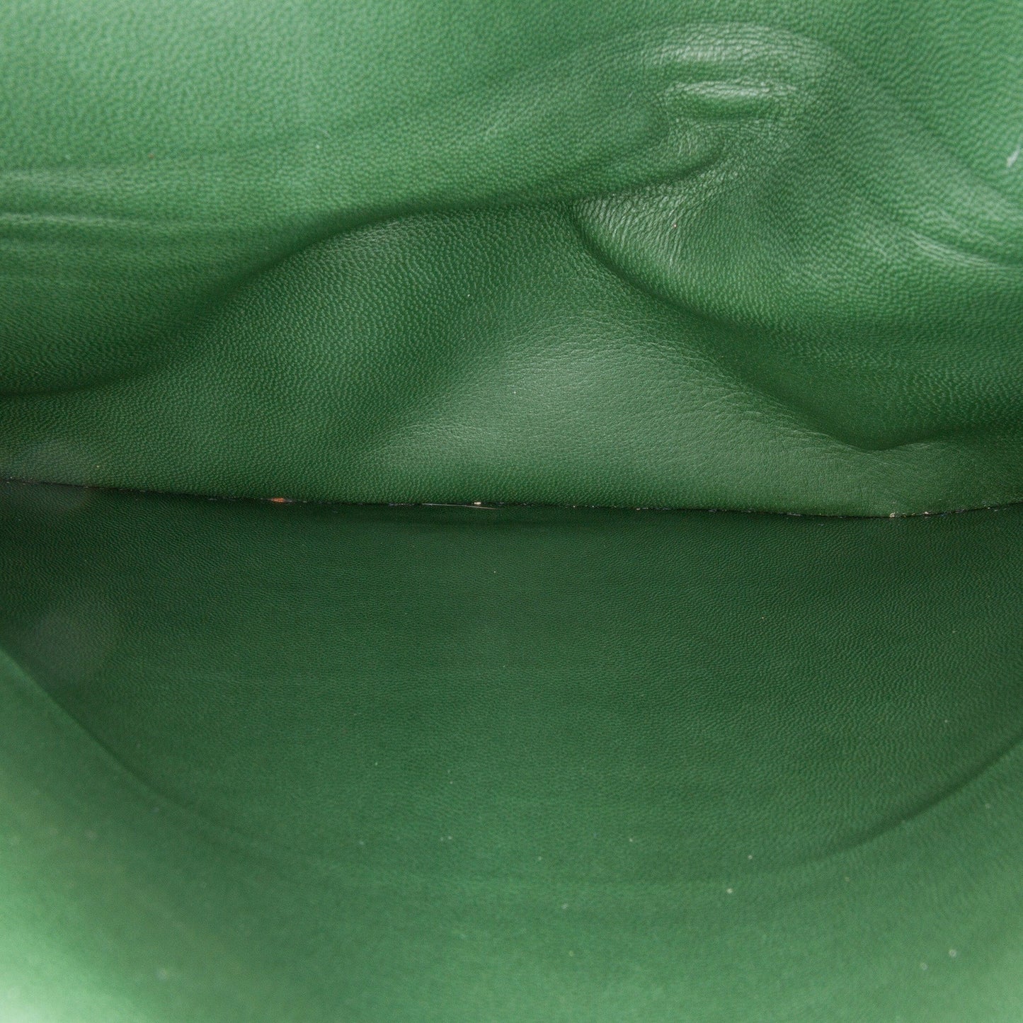 Green Chanel Jumbo Classic Patent Double Flap Shoulder Bag