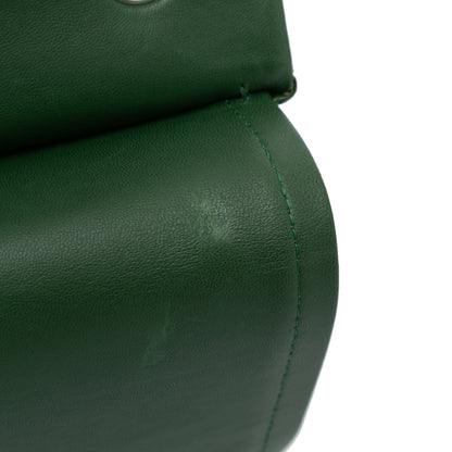 Green Chanel Jumbo Classic Patent Double Flap Shoulder Bag