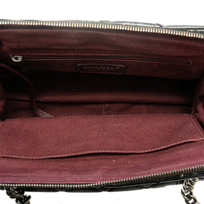 Black Chanel Aged Calfskin Portobello Bowler Bag